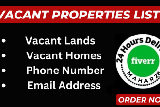 provide vacant land and vacant home leads with skip tracing