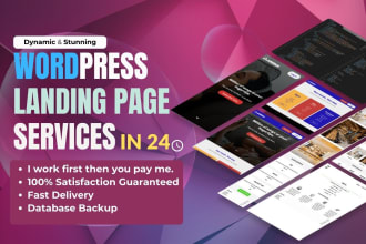 high converting wordpress landing page design, sales funnel website design