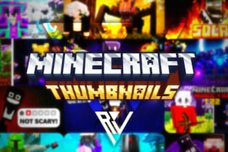 make high quality minecraft thumbnails for you
