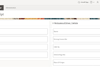 develop or customize oracle apex application