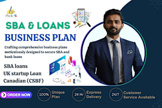 develop sba ready and startup loan business plan and financial plan