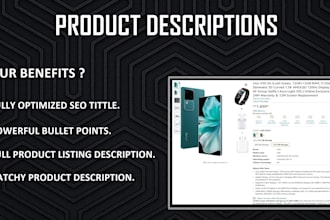 do research and write SEO description for your products