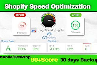 do shopify speed optimization and fix core web vitals using pagespeed insights