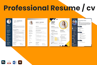 make professional resume design and CV design in 2 hrs