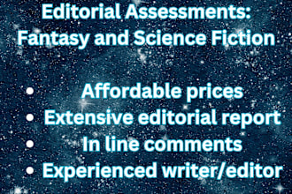 do an editorial assessment of your fantasy or sci fi novel