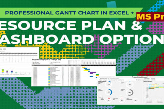 create gantt chart, schedule, wbs in ms project or excel