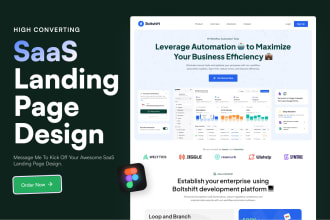 design high converting modern saas landing page with figma