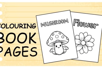 draw cute and unique coloring book pages for kids