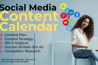 create a social media marketing content calendar