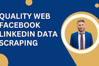 do web,facebook and linkedin scrapping, data mining, search