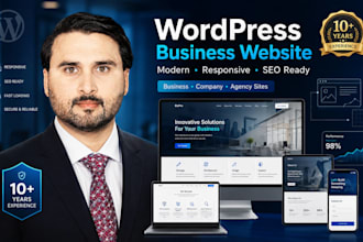 develop a business website, wordpress website