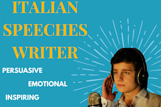 write your perfect italian speech