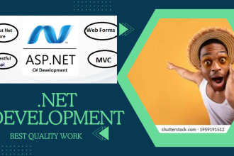 do any asp dot net mvc work, net core, web application, webforms