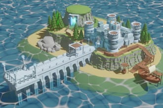 design 3d low poly environments and objects for games