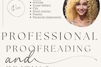 proofread and copy edit your work