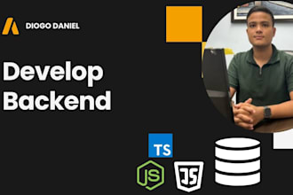 develop your backend API, node js, postgresql and firebase