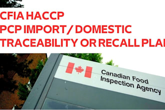 design cfia canada haccp, pcp domestic, import, recall plan for food businesses