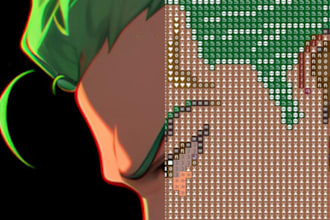 transform your image in dmc cross stitch digital pattern