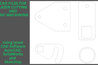 dxf files for laser cutting and 3d files for cnc machining