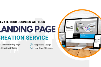 create stunning html landing page or one page website