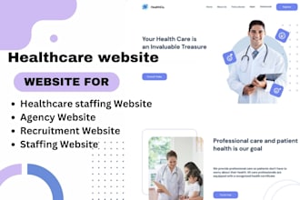 design healthcare staffing agency and home care website