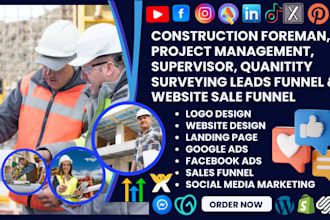 provide construction foreman project management leads quantity surveying website