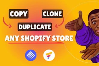 copy, clone or duplicate shopify website and redesign shopify store