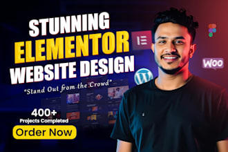 design a full wordpress website or landing page using elementor pro