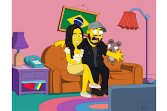 draw you as a yellow cartoon simpsons style