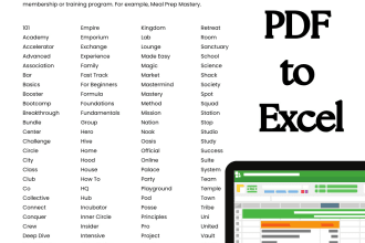 do convert PDF to word, PDF to excel, copy paste and data entry
