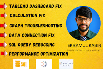 consult and fix issues in your tableau dashboard