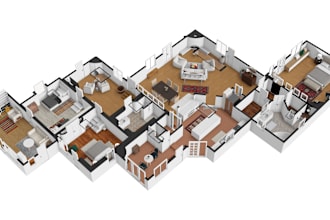 do 3d floor plan rendering in 4k resolution from matterport link