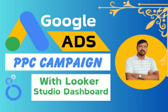 set up google PPC search ads campaign with looker studio dashboard