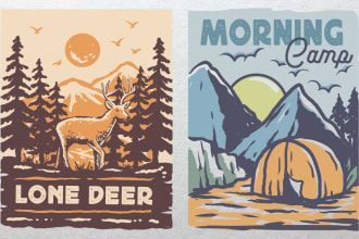 do vintage retro hand drawn illustration for t shirt