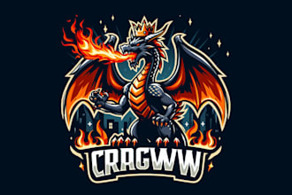 do make dragon , animal, fire head, cute dragon  mascot logo designs