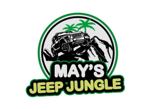 create a vector logo design for a jeep jungle