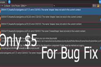 fix your games bug made in unity