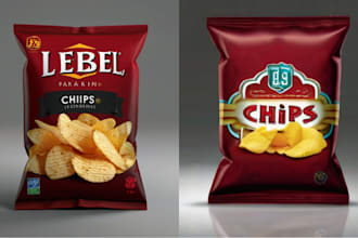 create potato chips,snacks,pouch product packaging design