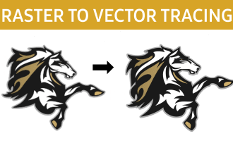 do manual raster to vector tracing, line art and any graphic design