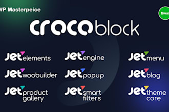design, redesign, and figma cloning using elementor pro, crocoblock plugins