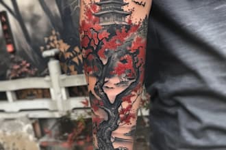 do awesome tattoo design in traditional japanese style