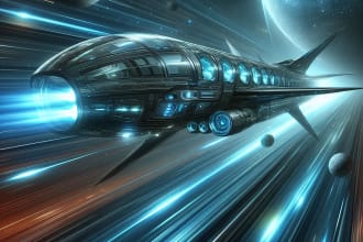 draw spaceship, sci fi illustration and sci fi art