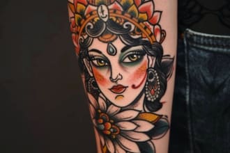 create old school or traditional tattoo design