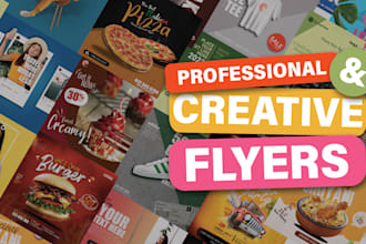 do business flyer design, poster, leaflet, door hanger and postcard design