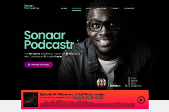 provide podcast website management service for one month