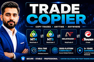 code custom trade copier for mt4, mt5, ninjatrader and ctrader