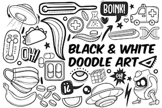 draw any kind of doodle art for your personal and business need