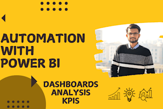 create power bi dashboards, data visualization and analysis