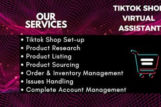 expert tiktok shop manager and virtual assistant