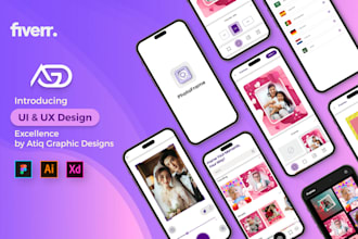 design creative mobile app UI UX for IOS and android